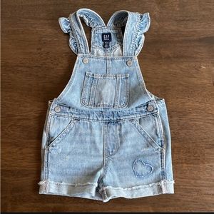 Gap Toddler Ruffle Denim Shortalls